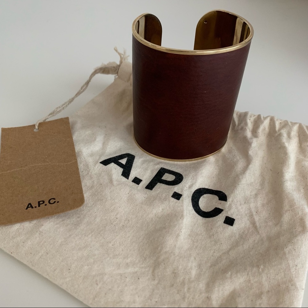 APC brown bracelet with gold color inside, new with tags.
